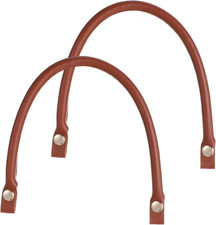 2 Pcs PU Leather Purse Straps 0.6" Wide 15.7" Length Leather Purse Handles Brow