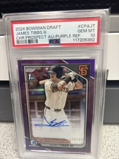 2024 Bowman Draft James Tibbs III  Auto Purple /250 PSA 10