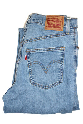 Levi's Ribcage Straight Ankle Damen Jeans W28 L29 Mittelblau Stretch LEVJ834