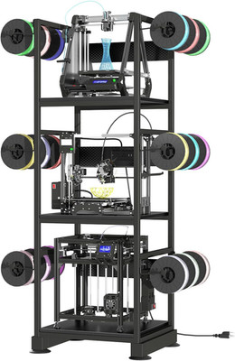 3Dprinter Stand with Filament Storage,3D Printer Rack with Power Outlet,Heavy-Du