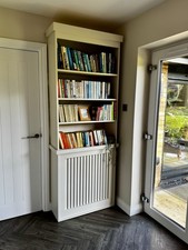 Solid Pine Radiator Cover Bookcase - New Made To Order - Custom Colour Choice
