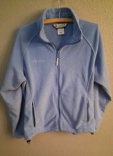 Columbia Size LRG Womens Blue Full Zip Stand Collar Pocket Athletic Jacket 231