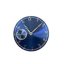 0.4mm Thick Blue 37mm Watch Dial With Hands for ETA 6497 ST3600 Movement Parts