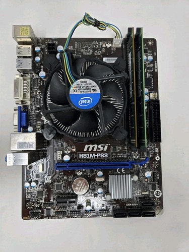 Kit MSI H81M-P33 + i3-4130 + 8 Go RAM + ventirad