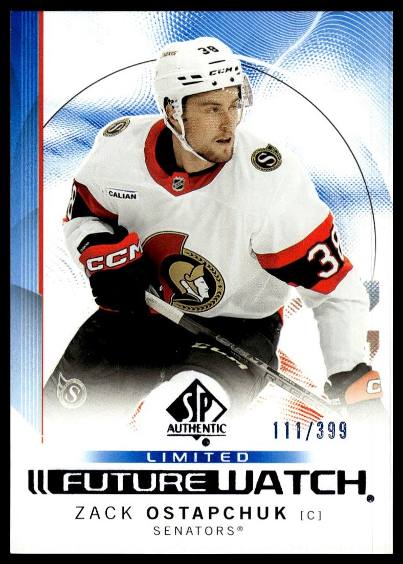2024-25 SP Authentic #126 Zack Ostapchuk Future Watch Limited Blue #/399 SN