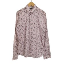 UNGARO Paisley pattern all over pattern long sleeve shirt 15/38 white white