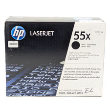Genuine HP LaserJet 55X High Yield Toner Cartridge CE255X  Black