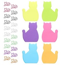 180 Sheets Cat Sticky Notes and 20 Pcs Small, Blue,green,orange,purple