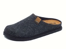 InBlu SI000025 Grigio Pantofole per Uomo in lana cotta sottopiede scamosciato