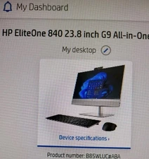 HP EliteOne 840 G9 All-in-One PC i5-12500 16G 256GB Touch W11P Warranty 7/3/2030