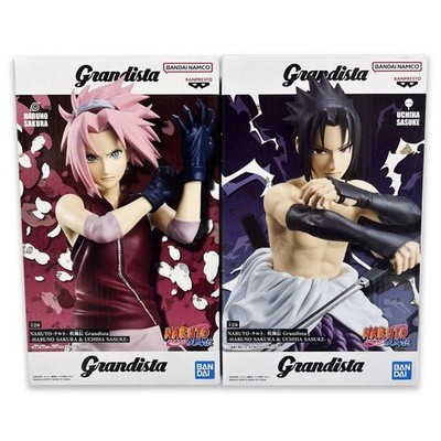 Naruto Grandista Sakura Sasuke Figur Set Banpresto Anime Manga Preis Spielzeu...