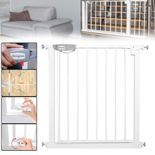 75-115 cm Treppengitter Treppenschutzgitter Kindergitter ohne Bohren Auto-Close#