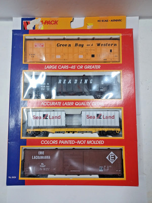 LifeLike Trains Scale 4 Pack RM587404 New Rolling Stock Freight Cars