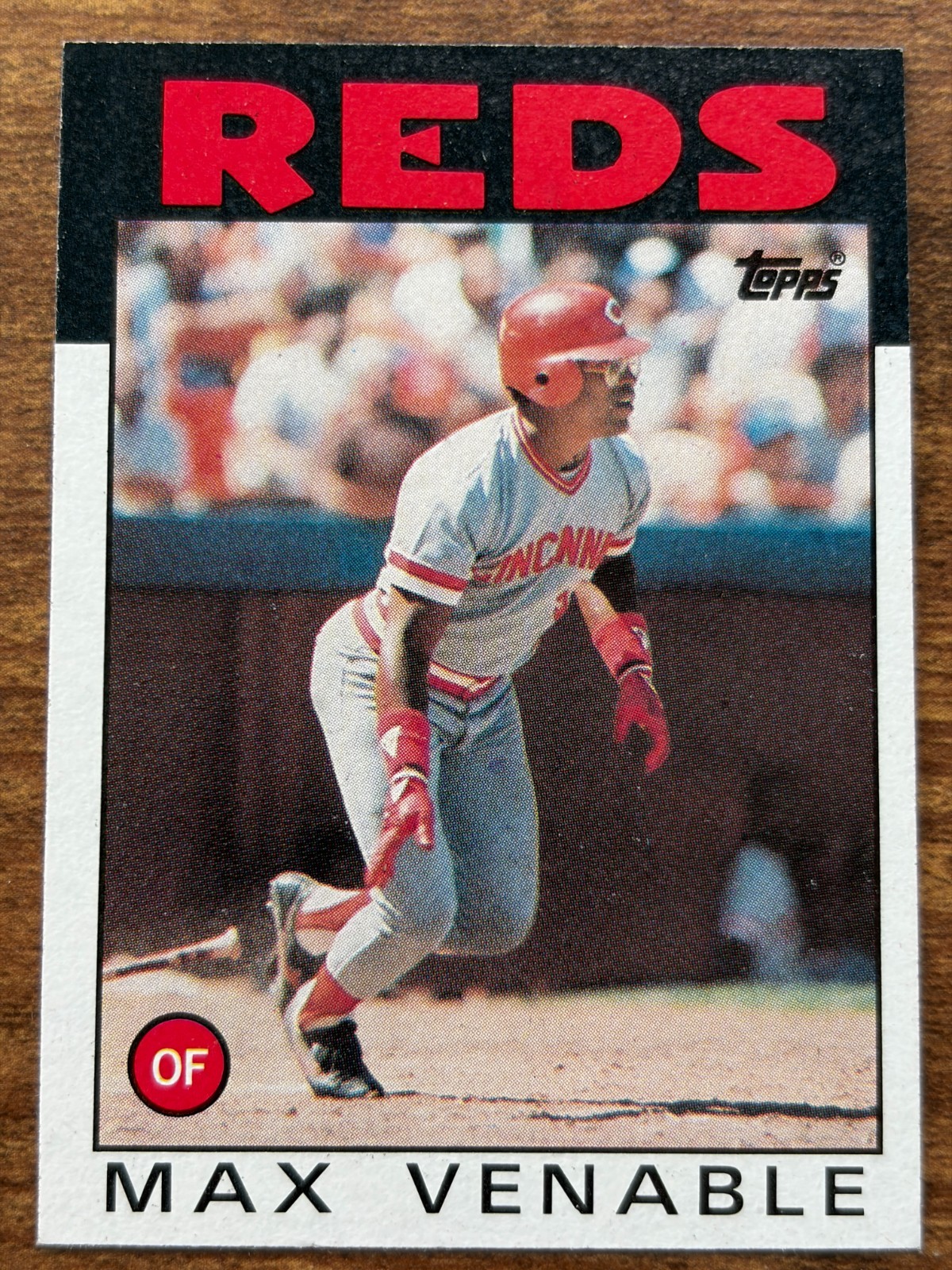 1986 Topps Baseball Card #428 Max Venable Cincinnati Reds NM/MT-MT