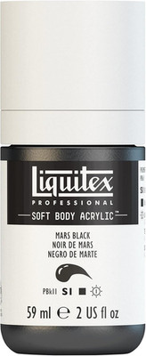 Professional Soft Body Acrylic Paint, 59Ml (2-Oz) Bottle, Mars Black