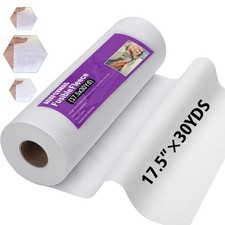 White Medium Weight Iron-On Non-Woven Fusible Interfacing 17.5" x 30yd, Singl...