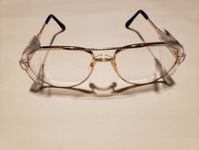 Vintage CA Z87.1 Gold Safety Glasses Aviator 70s 80s 145 mm