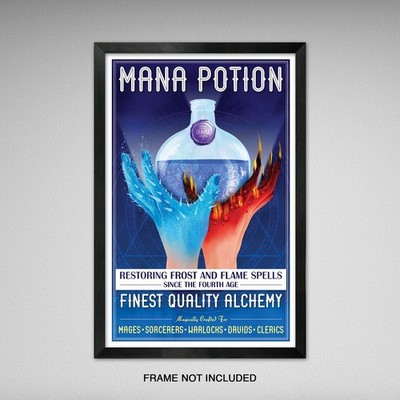 Mana Potion - Mages Guild Advertising Print - 11x17 inches