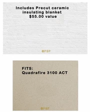 QUADRAFIRE WOOD STOVE BAFFLE BOARD & BLANKET KIT [PP2566]  3100 I -ACT 831-1800 