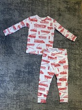 Baby GAP Boy Fire Truck Pajamas 100 Organic Cotton 12-18M