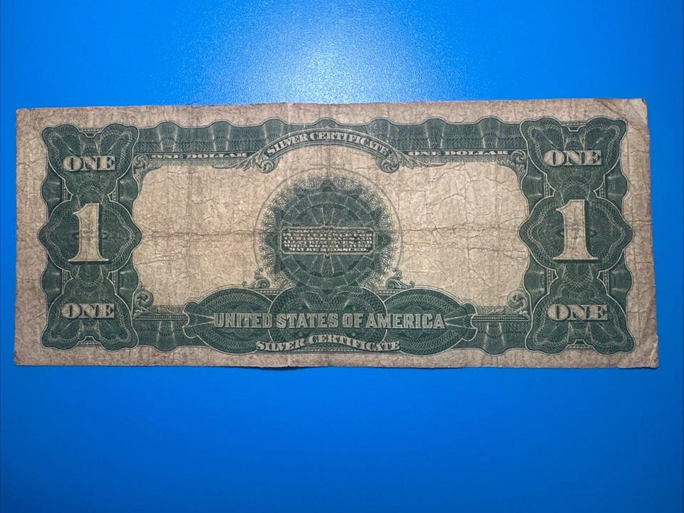 1899 $1 Black Eagle One Dollar Silver Certificate Large Size US Currency (009) - Image 4 of 4