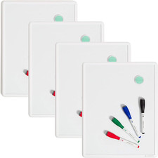 Contempo Magnetic Dry Erase Board White Board Bundle, 11" X 14", White Modern Fr