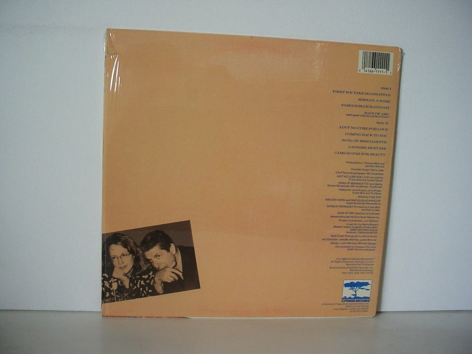 JENNIFER WARNES Famous Blue Raincoat 1987 Cypress 661 1111 Stevie Ray Vaughan - Image 2 of 4