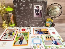 Premade School Scrapbook Album, Premade School Album, School Photo Album