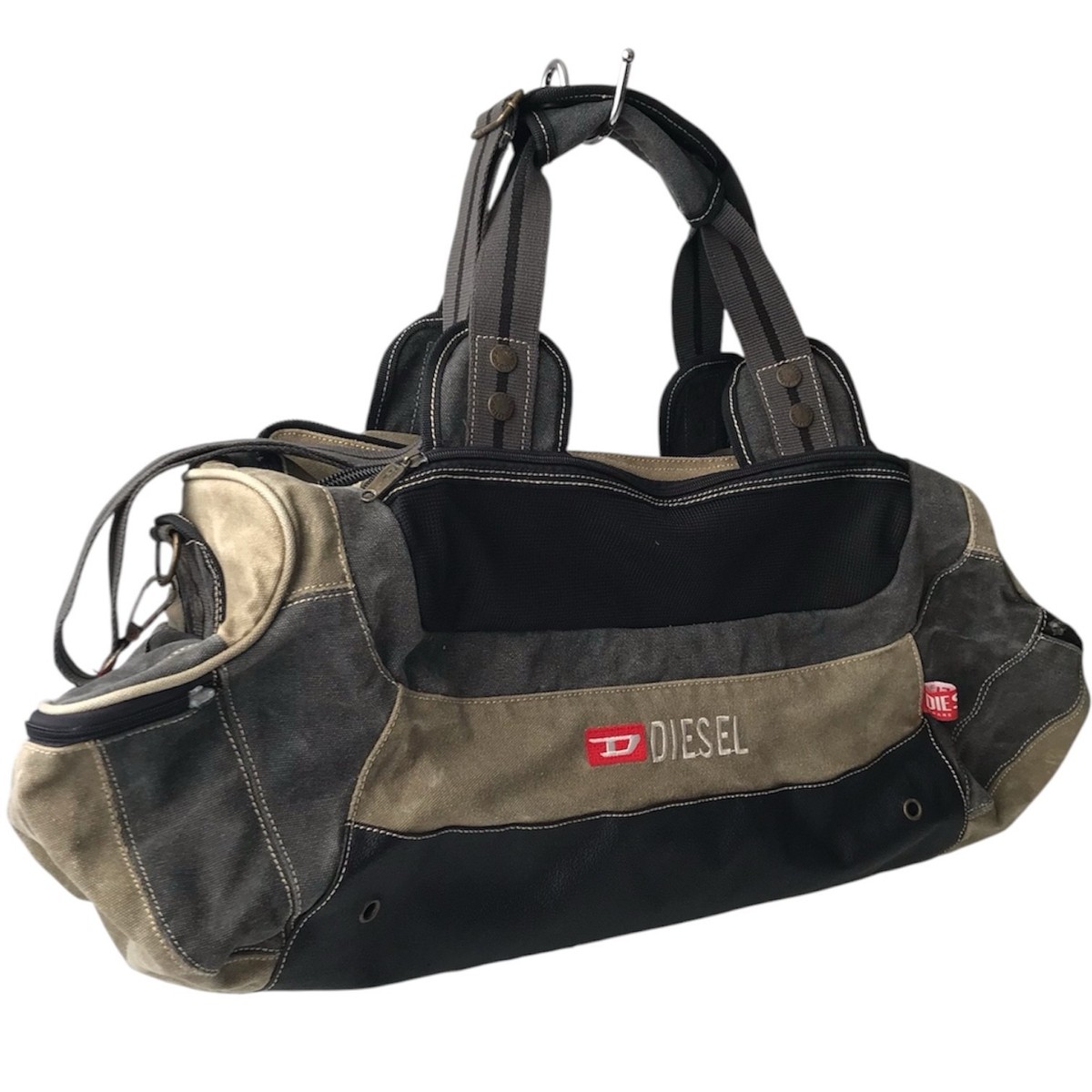 DIESEL Vintage Messenger Bag Travel Military Army Khaki Gorpcore