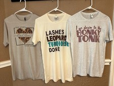 Lot Of 3 Womens Size Small Fun T-shirts Country Girl Graphic T-shirts
