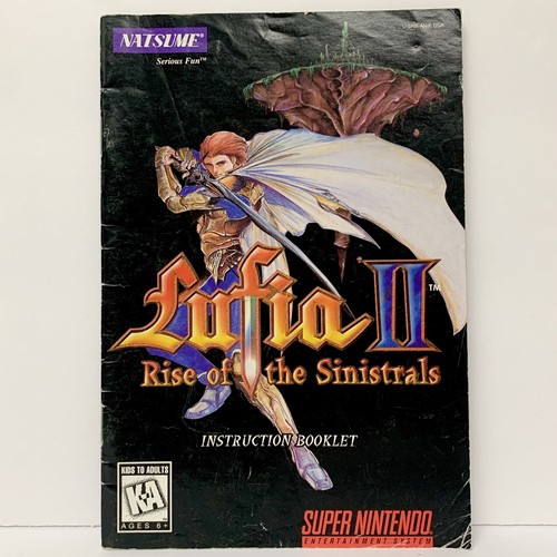 Lufia 2 II Rise of the Sinistrals Super Nintendo SNES Authentic Manual Only