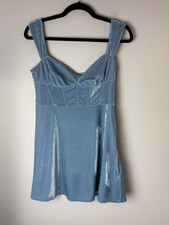 Urban Outfitters Dress Medium Genivieve Velvet Sweetheart Corset Babydoll Y2K