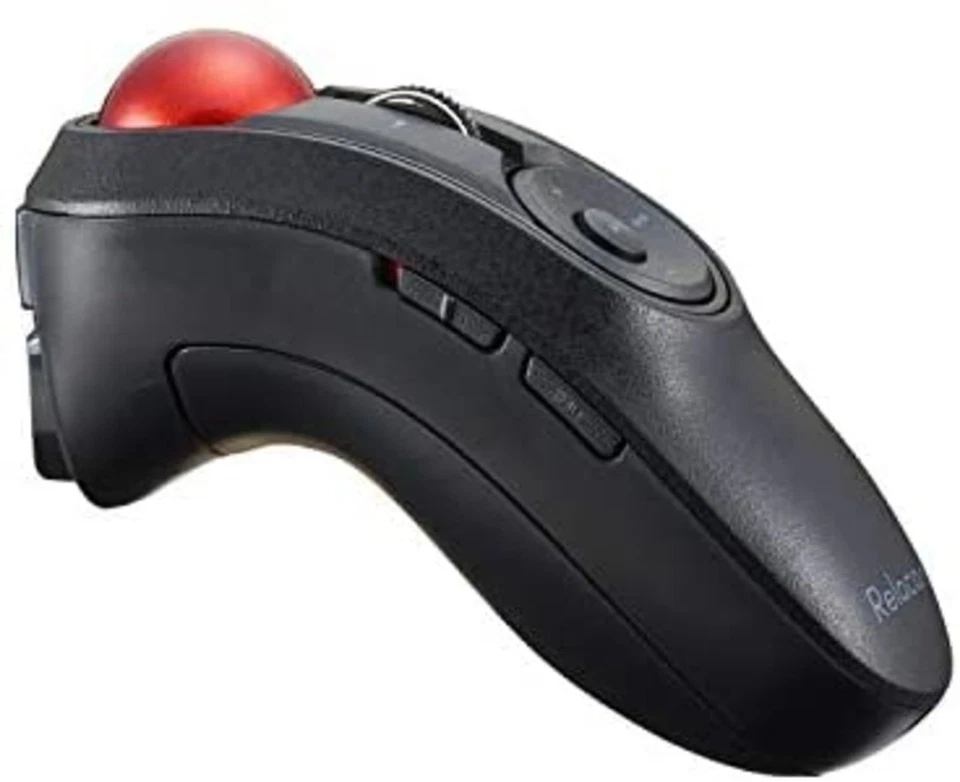 Elecom Trackball Mouse Handy Type Relacon With Media Control Button F/S w/Track# - Image 2 of 4