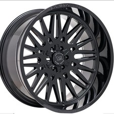5x 24x12 Evok Ev502 Wheels Gloss Black 5x5 Jeep 5x127 Dodge Ram 5x5.5 5x139.7