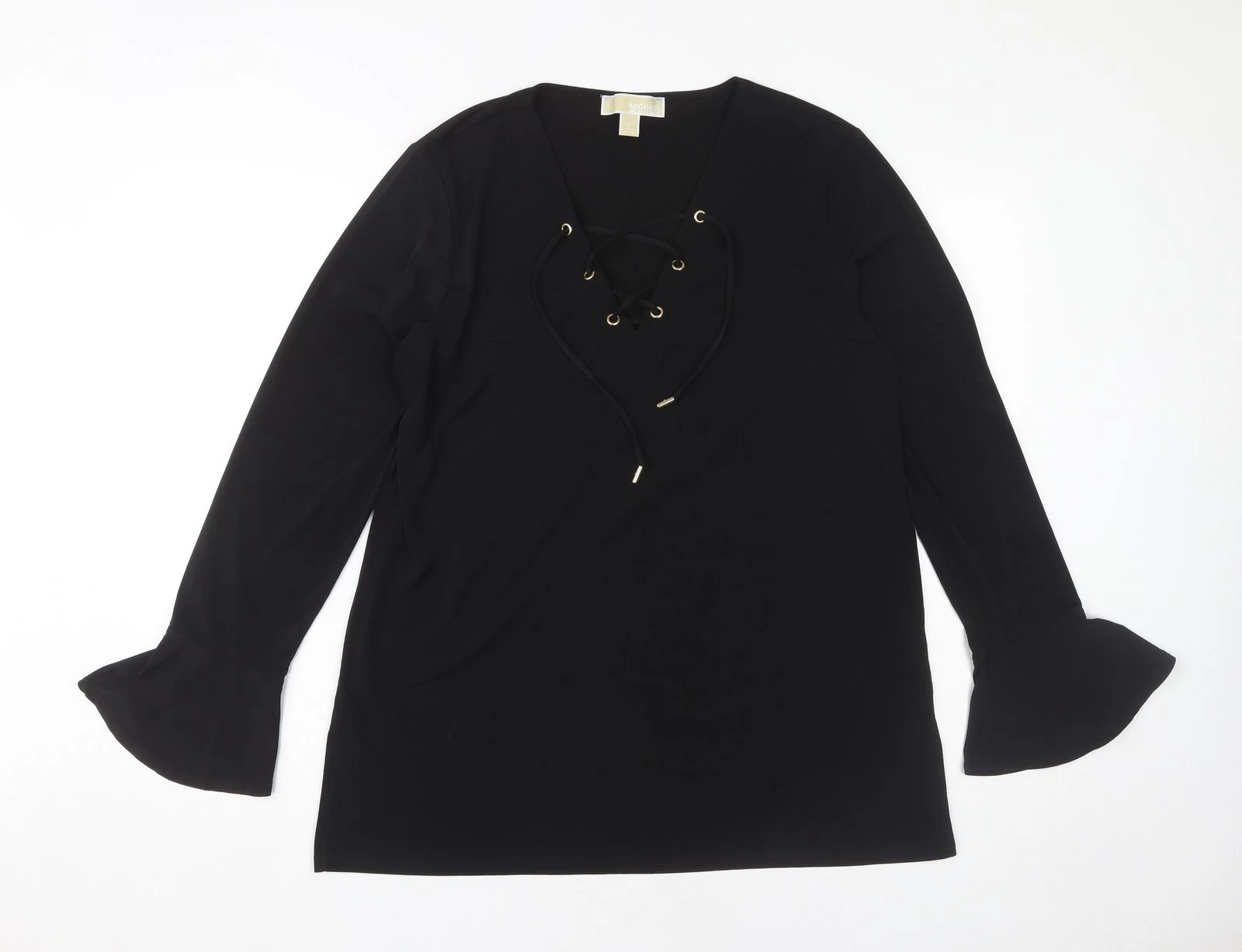 Camicetta donna Michael Kors nera con lacci L