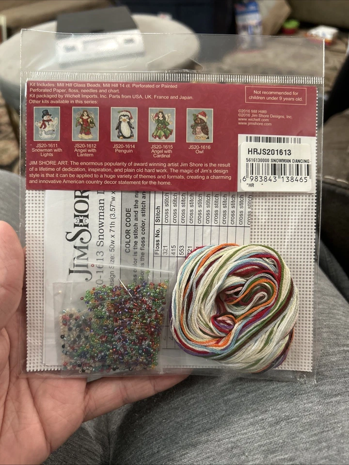 MILL HILL Jim Shore ORNAMENTO Cuentas Punto de Cruz Kit MUÑECO DE NIEVE BAILANDO JS20-1613 Foto 2 de 2