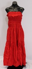 Maxi abito donna Karen Millen a strati in tessuto a fascia AR8 rosso taglia UK:6 US:2