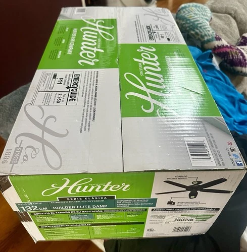 Hunter Indoor Outdoor Fan Brown Model 53292 BRAND NEW UNOPENED - Picture 3 of 3