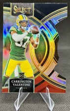 2023 Panini Select Carrington Valentine Red & Yellow Prizm Die-Cut #118