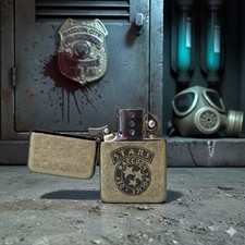 Resident Evil STARS Flip Lighter Antique Brass Raccoon City Police S.T.A.R.S.