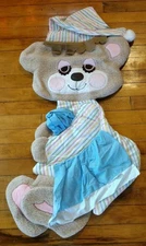Vintage 1982 Teddy Beddy Bear Nursery Soft Wall Hanging Fisher Price Baby Morgan