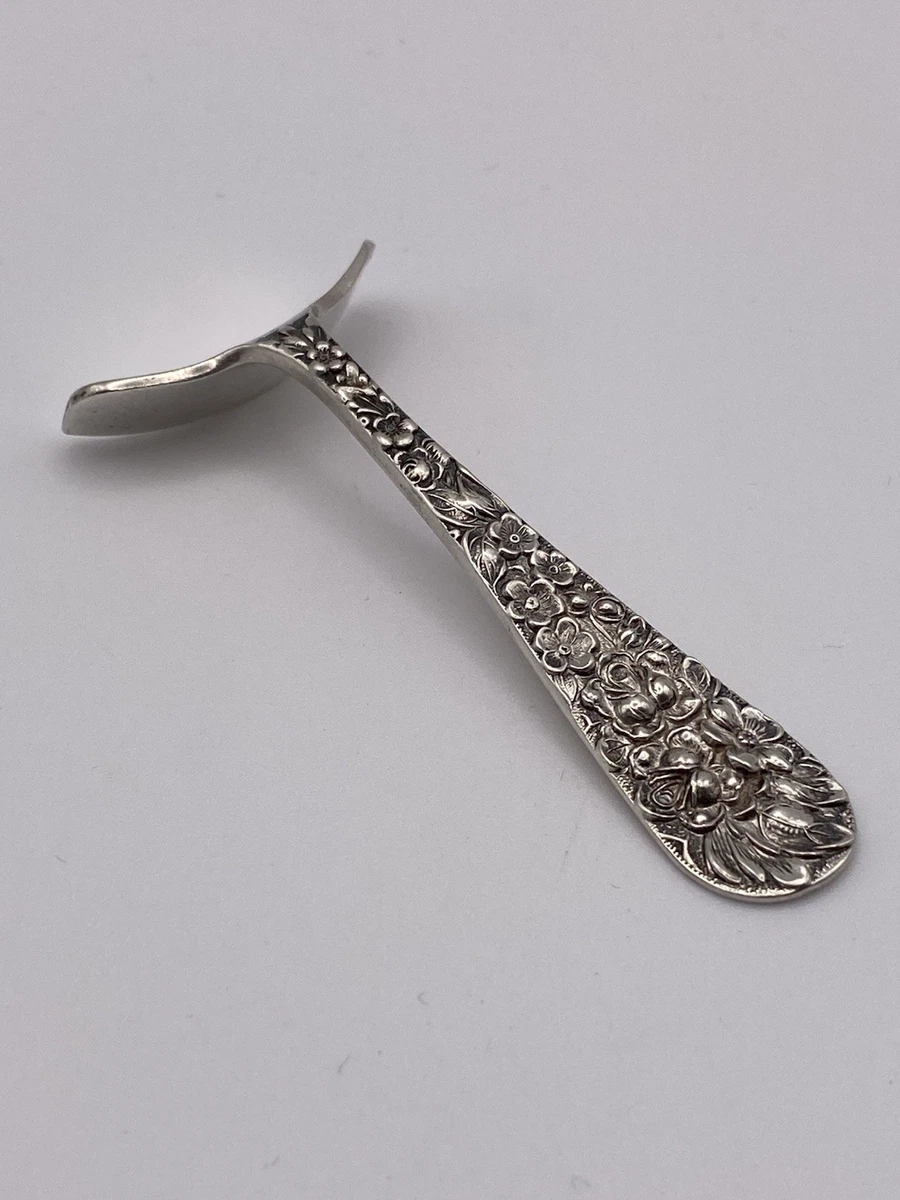 Baby Food Pusher In Antique Us Sterling Silver Flatware for sale
