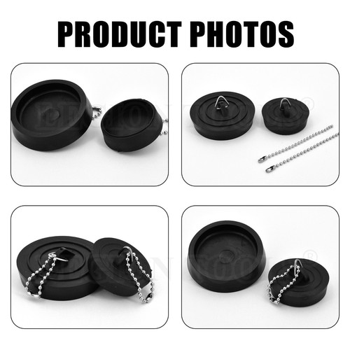 Multi Fit Plug Bath Sink 40mm/50 mm Basin Plug Easy Squeeze Lift Combined Pack - Picture 4 of 5