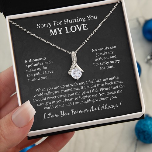 I’m Sorry Necklace Gift, Apology Gift For Her, Forgiveness Gift - Picture 2 of 9