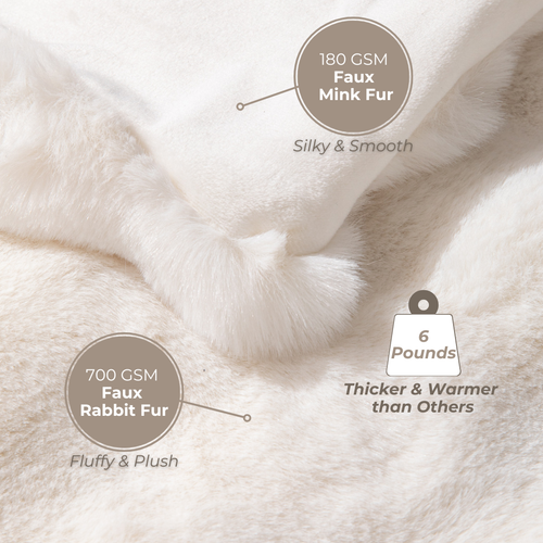 Malibu Blanket by Newport Blanket Co. - Soft Faux Fur Throw - Picture 21 of 46
