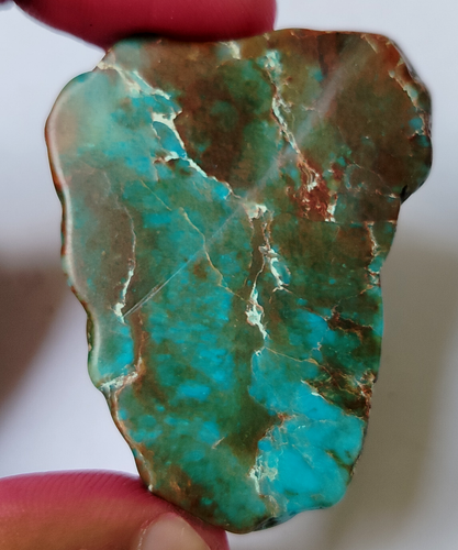 Lastra grezza non trattata turchese Arizona blu naturale 96,80 ct. pietra preziosa sciolta - Foto 3 di 7