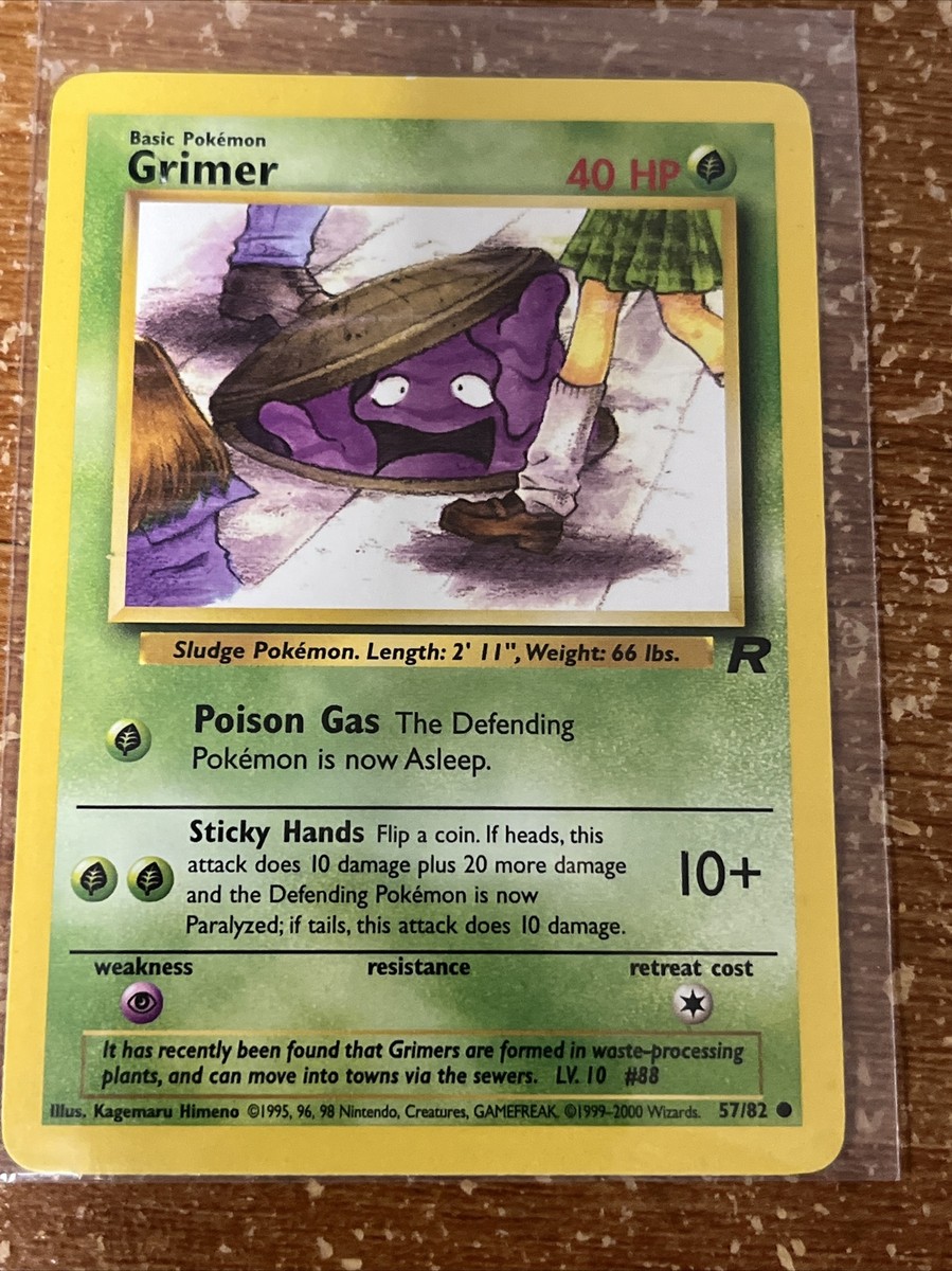 1995 grimer pokemon card value Grimer (48/62) [Fossil 1st Edition] Heavily Played 1st Edition Normal main image 0