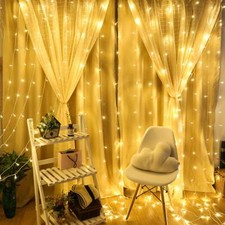 300 LED Curtain Hanging USB Powered Fairy Light Christmas / Wedding Party Decor