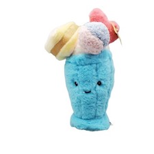 Tasties FAO Schwarz Dessert Milkshake Treat Plush Stuffed Ice Cream Toy Blue