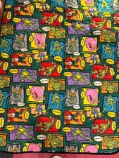 Teenage Mutant Ninja Turtles Quilt Throw 56" X 42" Blanket Reversible 2014